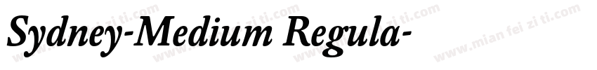 Sydney-Medium Regula字体转换